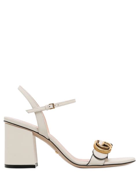 gucci marmont white sandal|gucci outlet sandals.